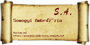 Somogyi Ambrózia névjegykártya